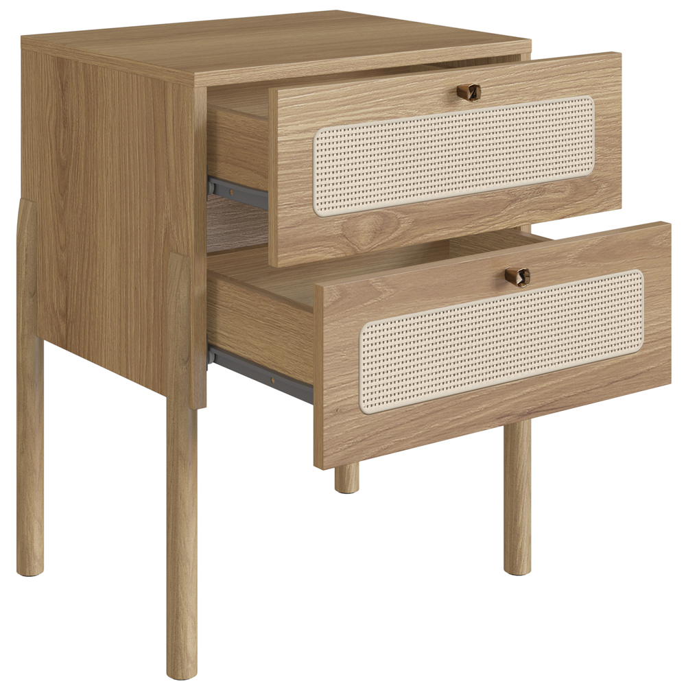 Mesa de Cabeceira 2 Gavetas Palhinha 27933 Linha Oslo Hanover Artesano