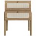 Mesa de Cabeceira 2 Gavetas Palhinha 27933 Linha Oslo Hanover Artesano