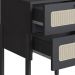 Mesa de Cabeceira 2 Gavetas Palhinha 27933 Linha Oslo Nero Artesano
