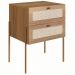 Mesa de Cabeceira 2 Gavetas Palhinha 28933 Linha Oslo Hanover Artesano