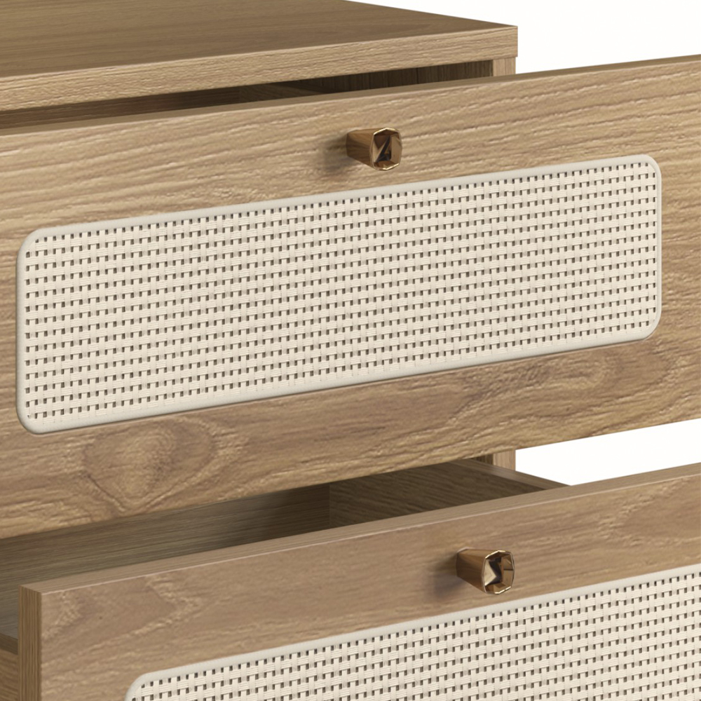 Mesa de Cabeceira 2 Gavetas Palhinha 28933 Linha Oslo Hanover Artesano