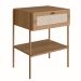 Mesa de Cabeceira Oslo 1 Gaveta Hanover e Dourada