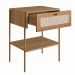 Mesa de Cabeceira Oslo 1 Gaveta Hanover e Dourada