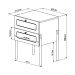 Mesa de Cabeceira Oslo 2 Gavetas Hanover