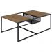 Mesa de Centro 100cm Est Aço York Vermont Artesano