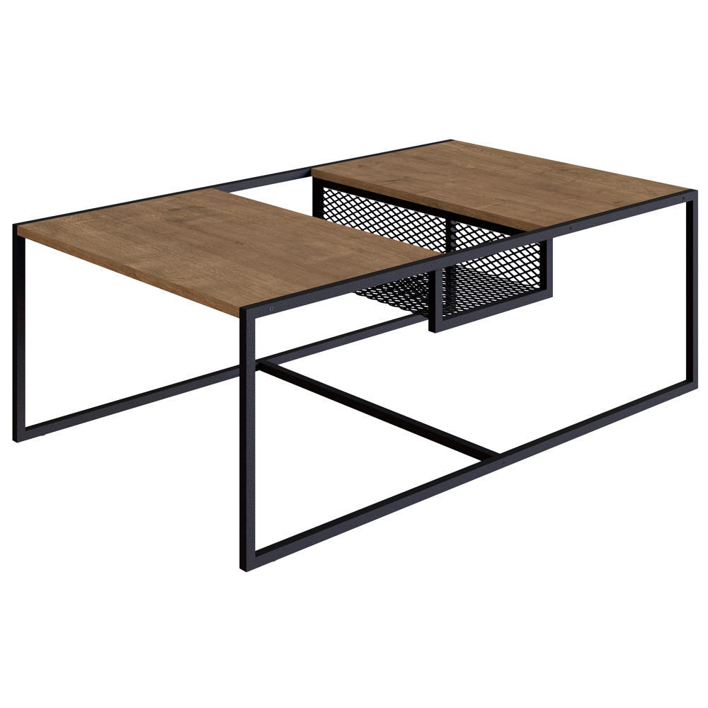 Mesa de Centro 100cm Est Aço York Vermont Artesano
