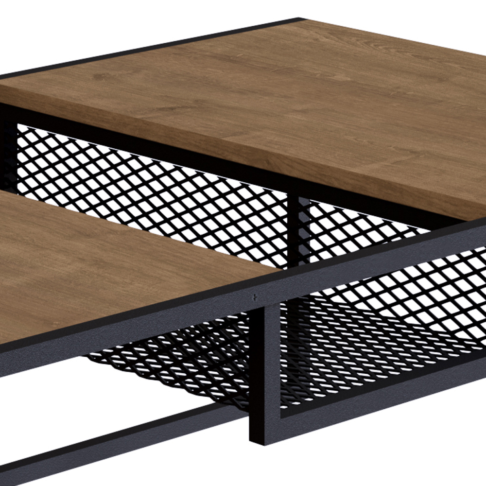 Mesa de Centro 100cm Est Aço York Vermont Artesano