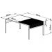 Mesa de Centro 80cm Est Aço York Hanover Artesano