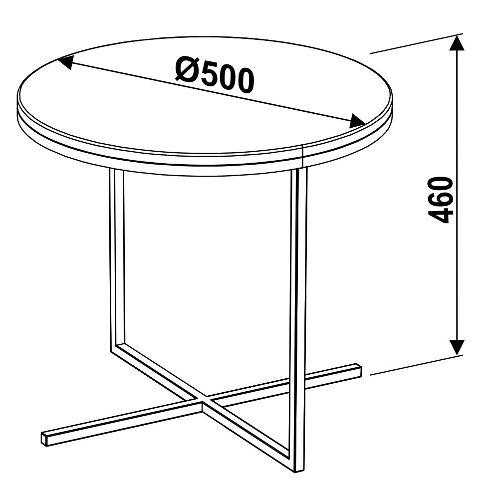 Mesa de Centro Média Volpi 24815 Branco - Artesano
