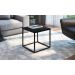 Mesa de Centro Quadrada Cube Preta 38 cm