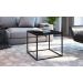 Mesa de Centro Quadrada Cube Preta 43 cm