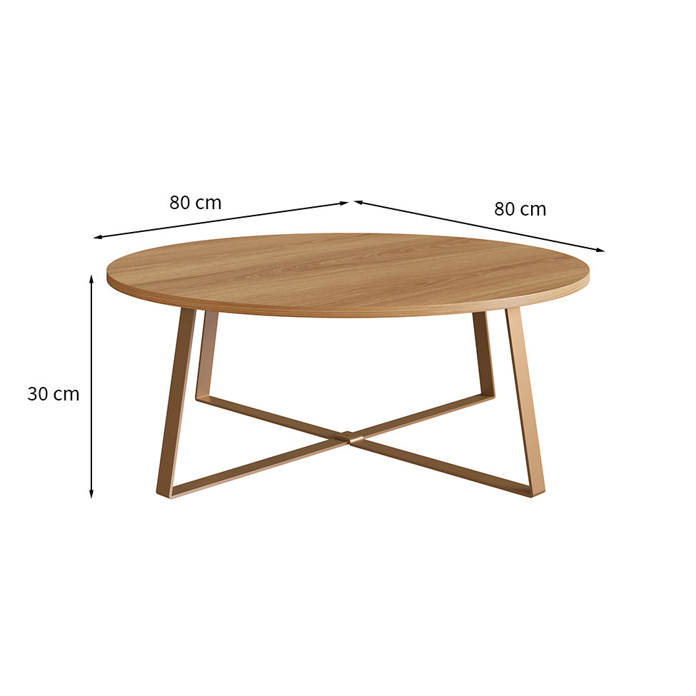 Mesa de Centro Redonda Complementos Hanover 80 cm