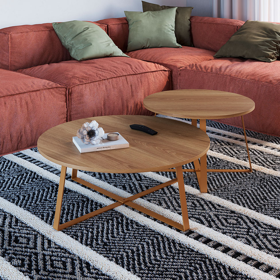 Mesa de Centro Redonda Complementos Hanover 80 cm