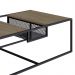 Mesa de Centro York 100cm Estrutura Preto Fosco - Hanover