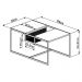 Mesa de Centro York 100cm Estrutura Preto Fosco - Hanover
