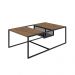 Mesa de Centro York 100cm Estrutura Preto Fosco - Vermont