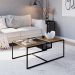 Mesa de Centro York 100cm Estrutura Preto Fosco - Vermont