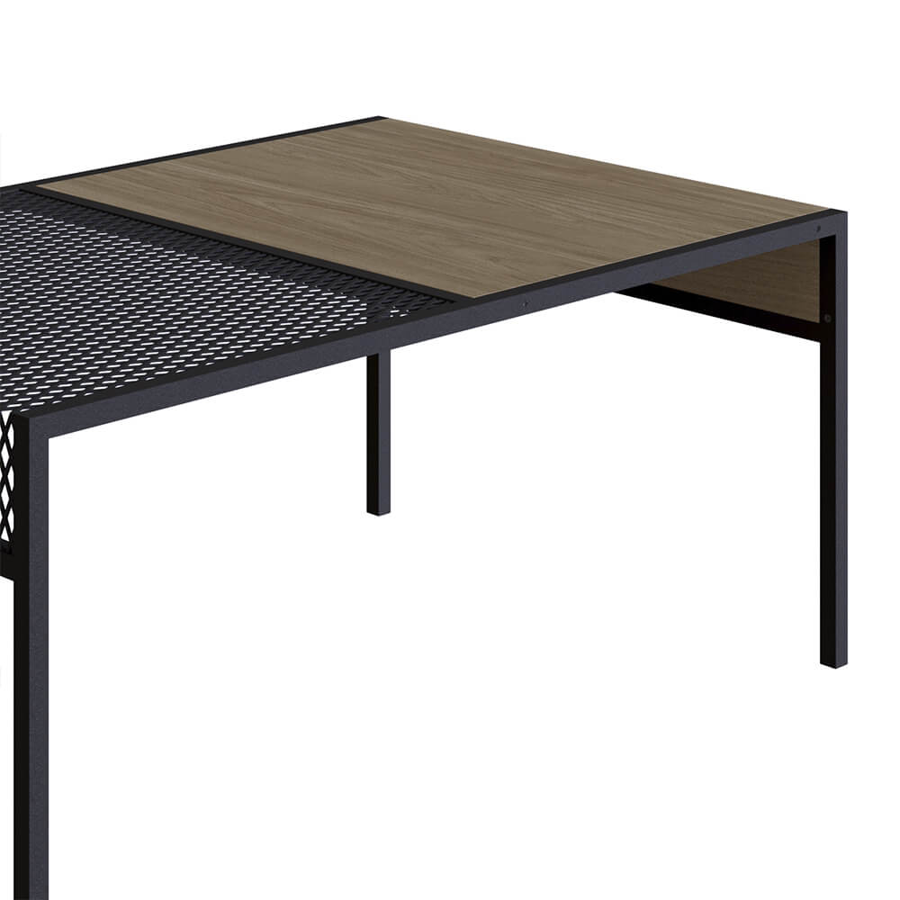 Mesa de Centro York 80cm Estrutura Preto Fosco - Hanover