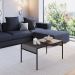 Mesa de Centro York 80cm Estrutura Preto Fosco - Hanover