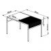 Mesa de Centro York 80cm Estrutura Preto Fosco - Hanover