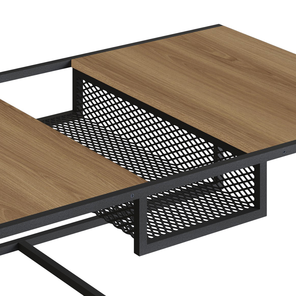 Mesa de Centro York Hanover e Preta 100 cm