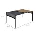 Mesa de Centro York Hanover e Preta 80 cm