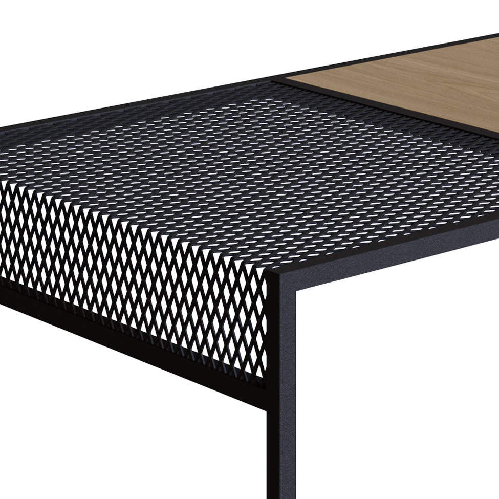 Mesa de Centro York Hanover e Preta 80 cm
