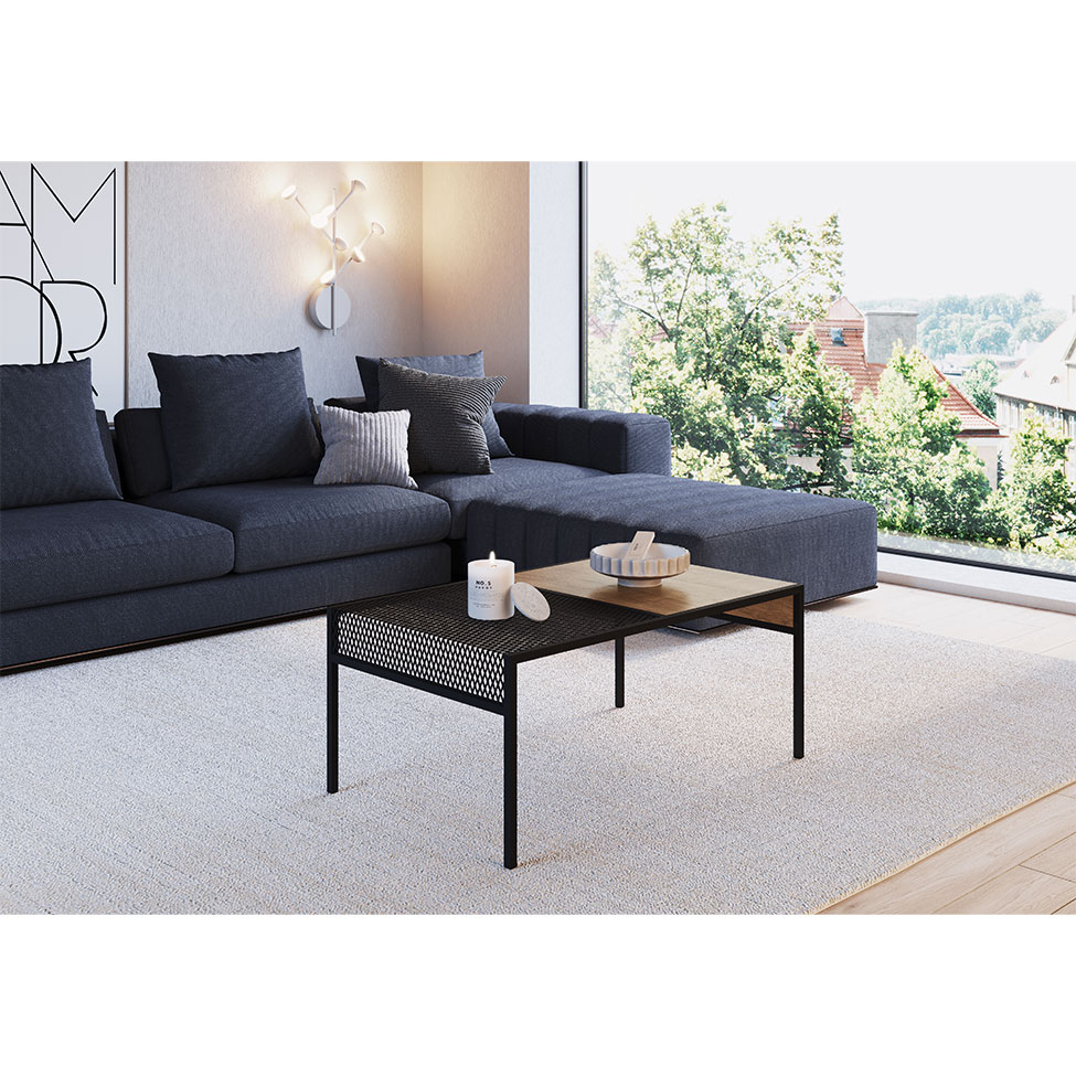 Mesa de Centro York Vermont e Preta 80 cm