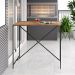 Mesa de Jantar Retangular Steel Quadra Vermont e Preta 60 cm