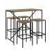 Mesa de Jantar Retangular Steel Quadra Vermont e Preta 60 cm