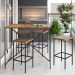 Mesa de Jantar Retangular Steel Quadra Vermont e Preta 60 cm