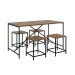 Mesa de Jantar Retangular Steel Quadra Vermont e Preta 69 cm