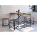 Mesa de Jantar Retangular Steel Quadra Vermont e Preta 69 cm