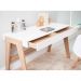 Mesa para Computador Escrivaninha Trend 2 Gavetas Hanover/Off White - Artesano