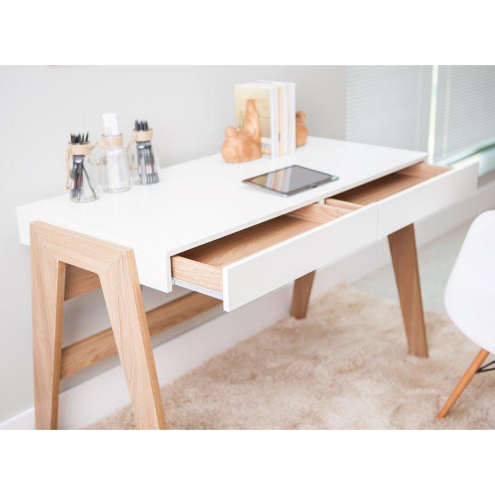 Mesa para Computador Escrivaninha Trend 2 Gavetas Hanover/Off White - Artesano