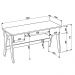 Mesa para Computador Escrivaninha Trend 3 Gavetas Hanover/Off White - Artesano