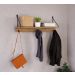 Prateleira Decorativa Com 03 Ganchos 90CM 27894 Vermont Preto Artesano