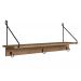 Prateleira Decorativa Com 03 Ganchos 90CM 27894 Vermont Preto Artesano
