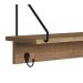 Prateleira Decorativa Com 03 Ganchos 90CM 27894 Vermont Preto Artesano