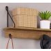 Prateleira Decorativa Com 03 Ganchos 90CM 27894 Vermont Preto Artesano