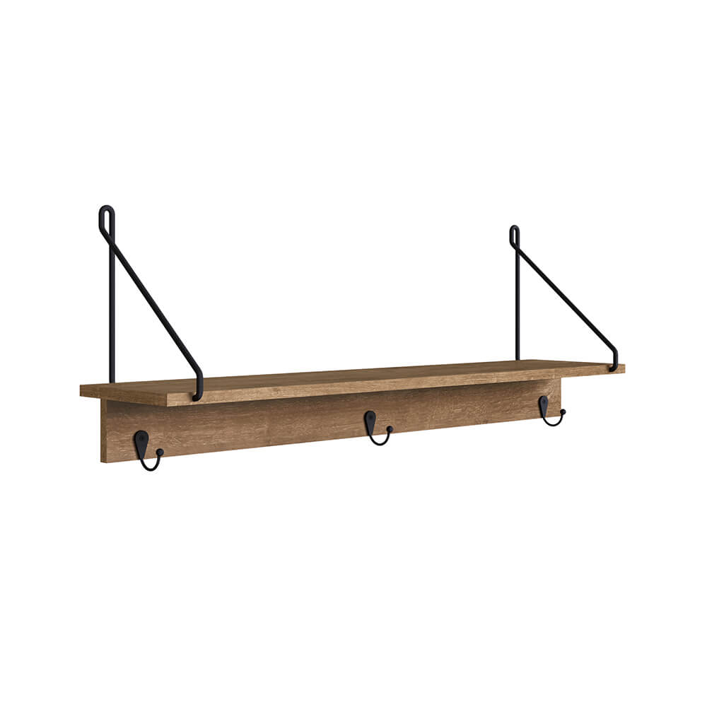Prateleira Decorativa Tube 90cm Estrutura Preto Fosco - Vermont
