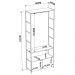 Quarto Modulado Closet 2 Módulos Estilo Industrial Steel Quadra Vermont Base Preto - Artesano