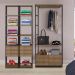 Quarto Modulado Closet 8 Gavetas Estilo Industrial Steel Quadra Vermont Base Preto - Artesano