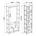 Quarto Modulado Closet 8 Gavetas Estilo Industrial Steel Quadra Vermont Base Preto - Artesano