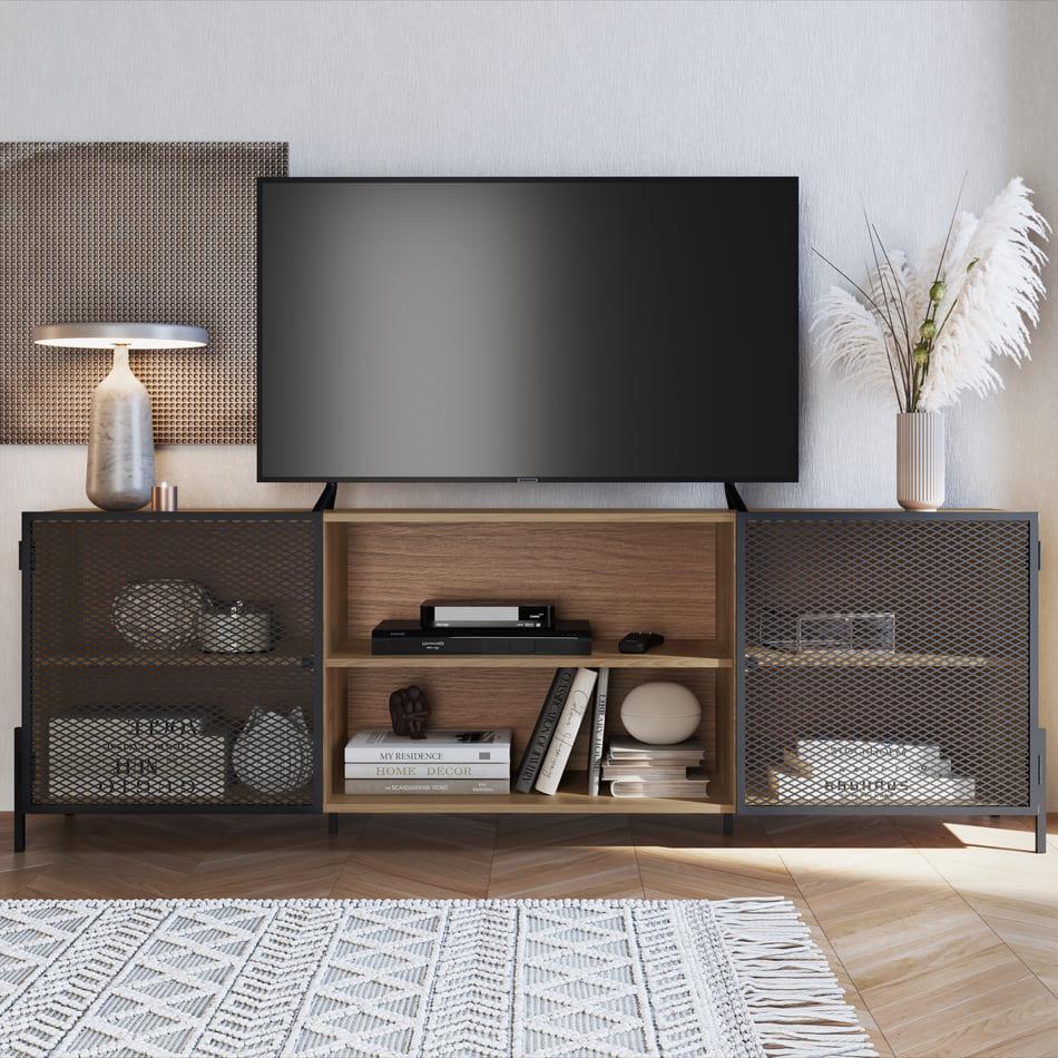 Rack 2 Portas 180Cm York Para Tv Até 70 Polegadas