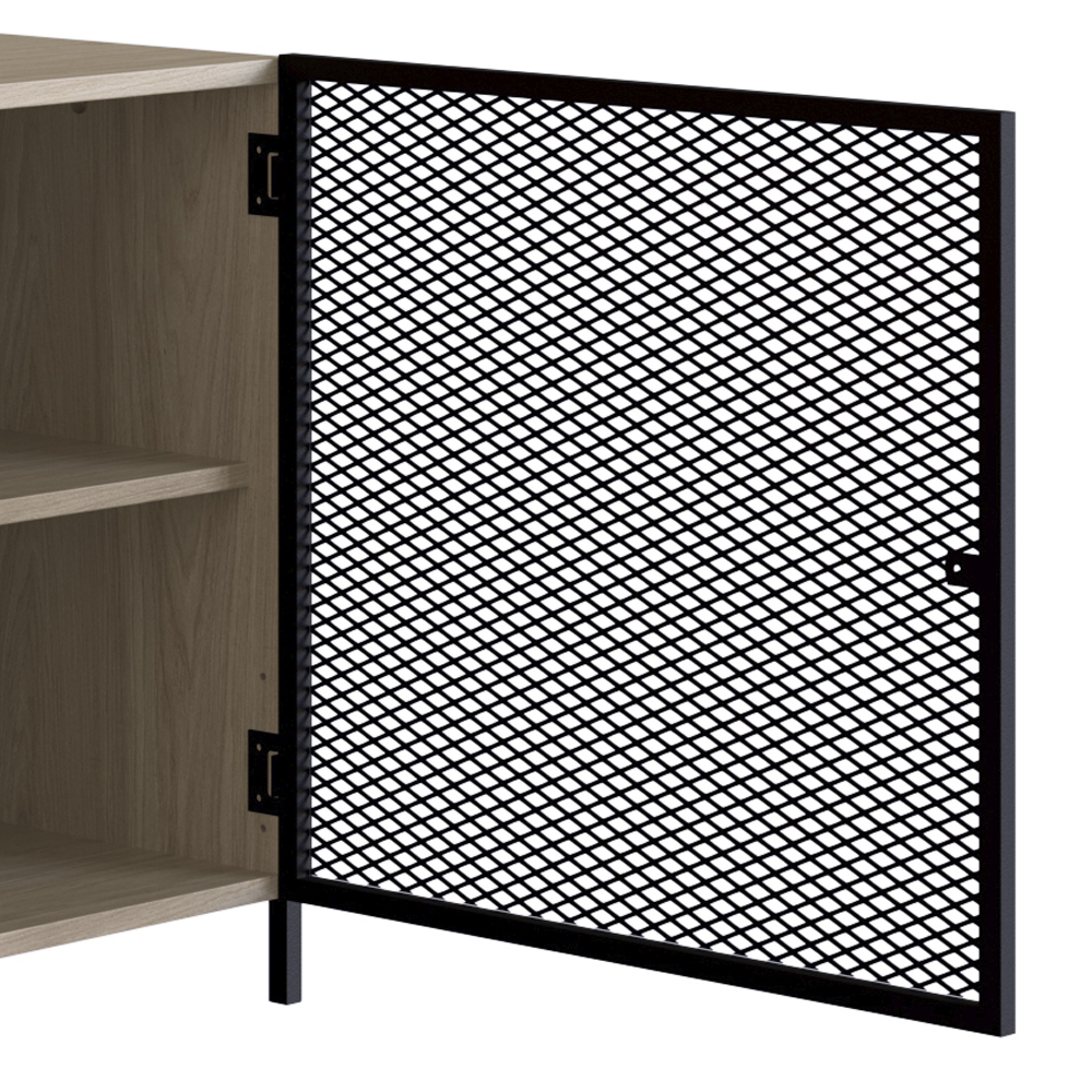 Rack 2 Portas Em Aço Para TV 70 Pol York Hanover Artesano