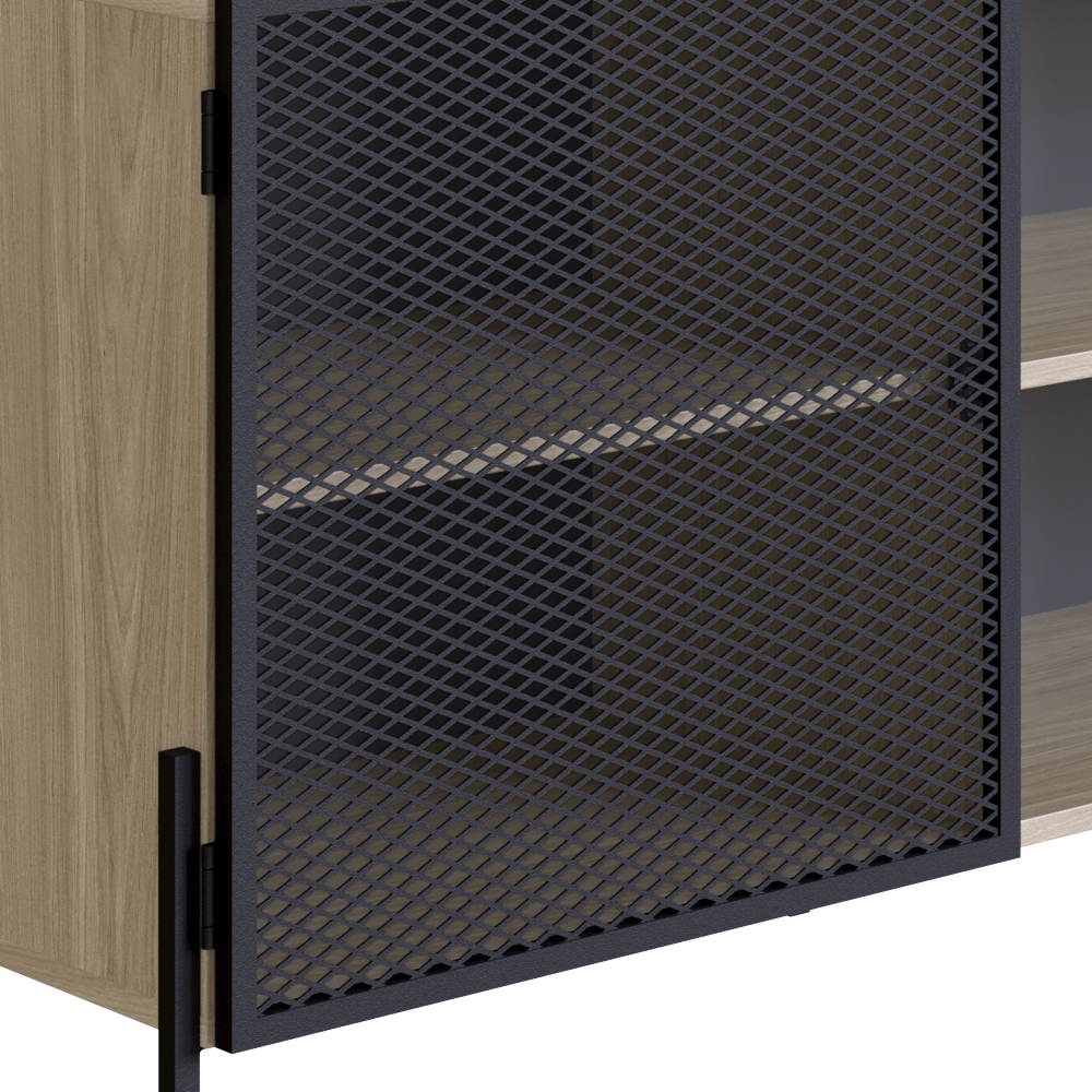 Rack 2 Portas Em Aço Para TV 70 Pol York Hanover Artesano