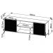 Rack 2 Portas Em Aço Para TV 70 Pol York Vermont Artesano