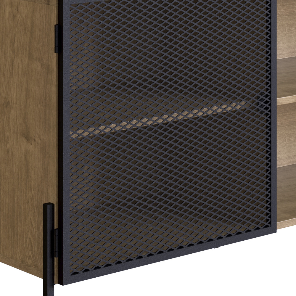 Rack 2 Portas Em Aço Para TV 70 Pol York Vermont Artesano