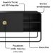Rack Bancada Organica TV 55 Pol 150 cm 28070 Nero Preto Artesano